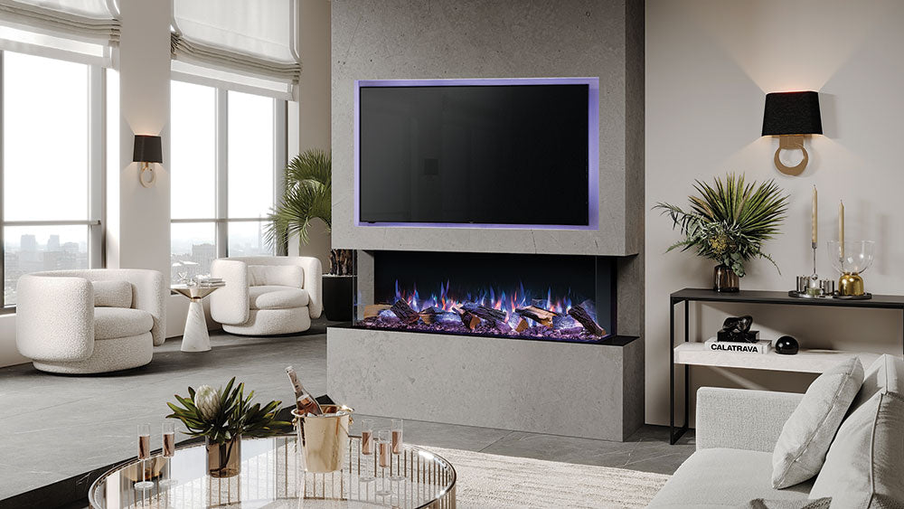 Onyx Avanti 150RW Three Sided - Electric Fires