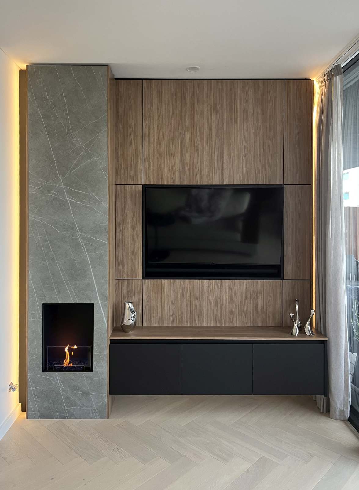 EcoSmart Flex Bioethanol Fireplace 18SS Single Sided Black