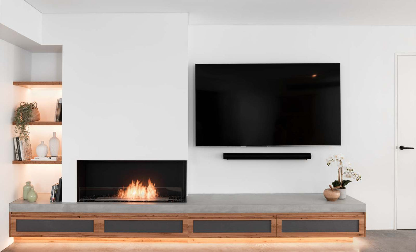 EcoSmart Flex Bioethanol Fireplace 50RC Right Corner Black