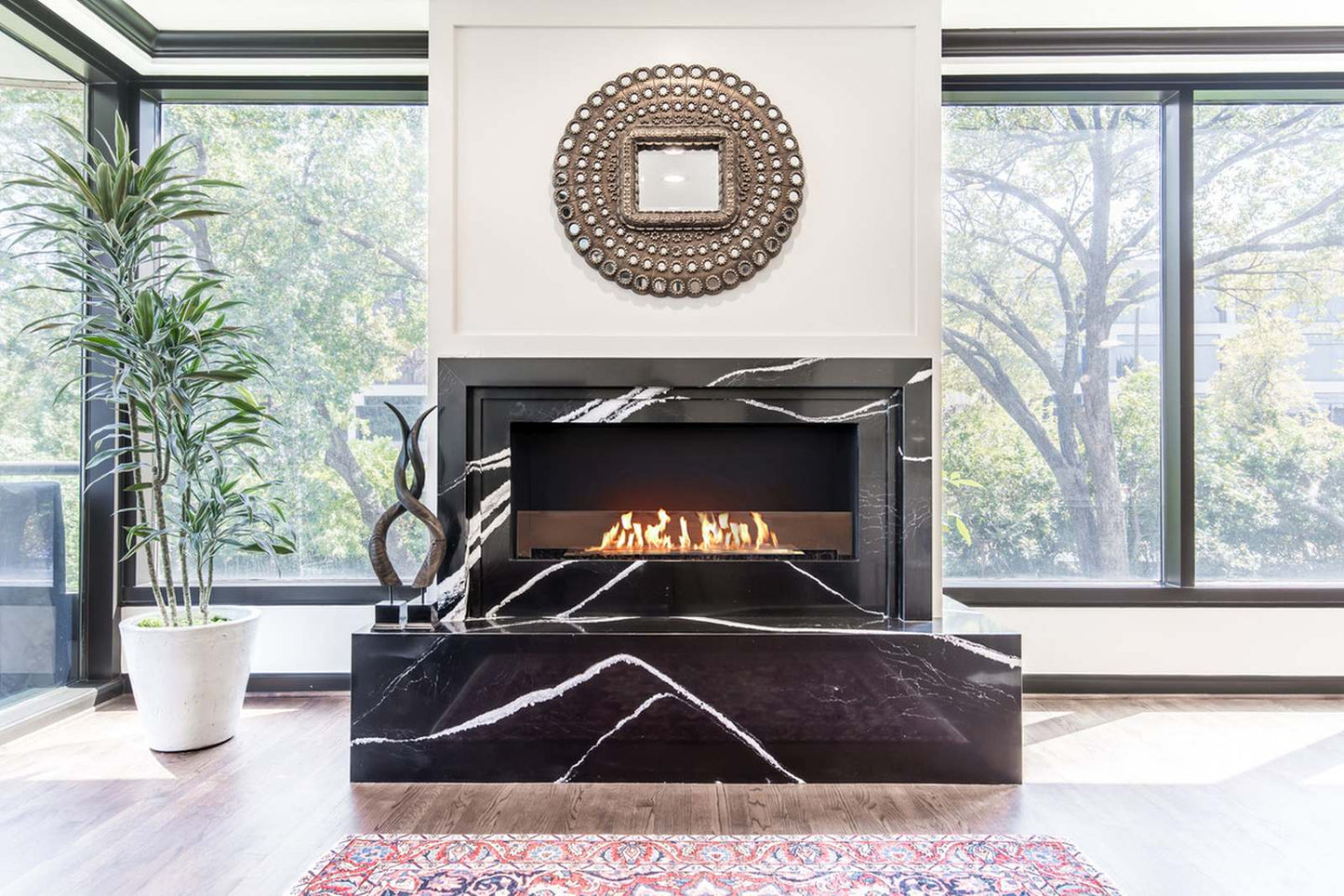 EcoSmart Flex Bioethanol Fireplace 50SS Single Sided Black