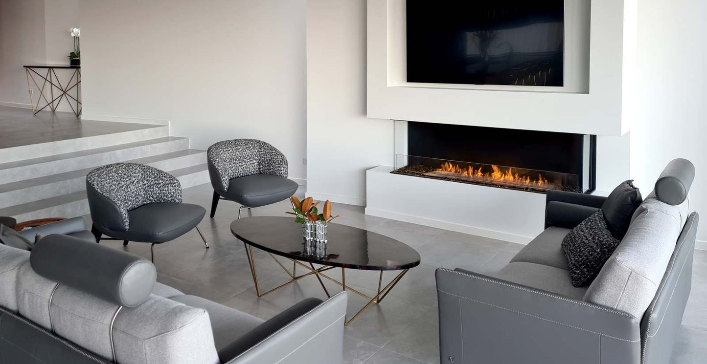 EcoSmart Flex Bioethanol Fireplace 68BY Bay Black