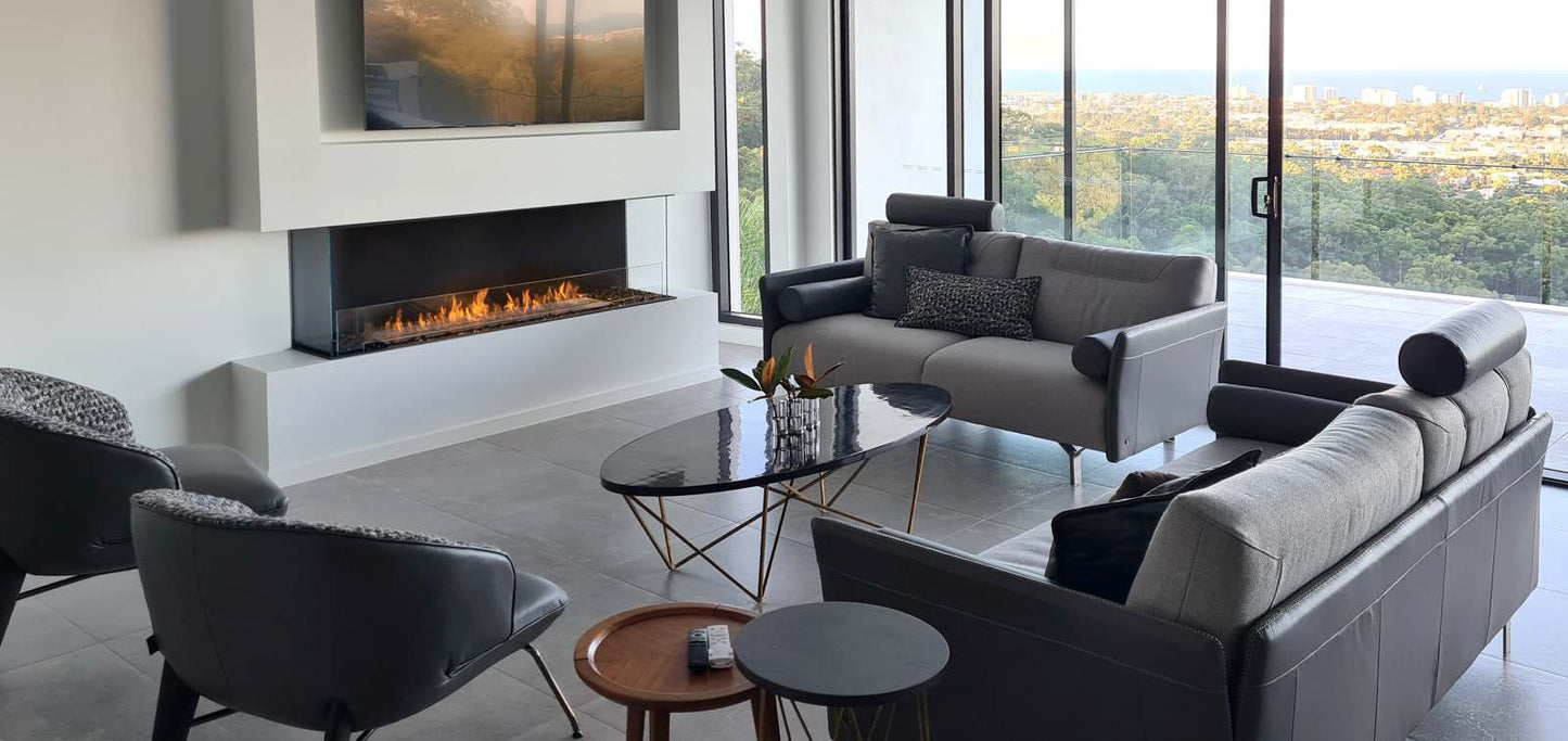 EcoSmart Flex Bioethanol Fireplace 68BY Bay Black
