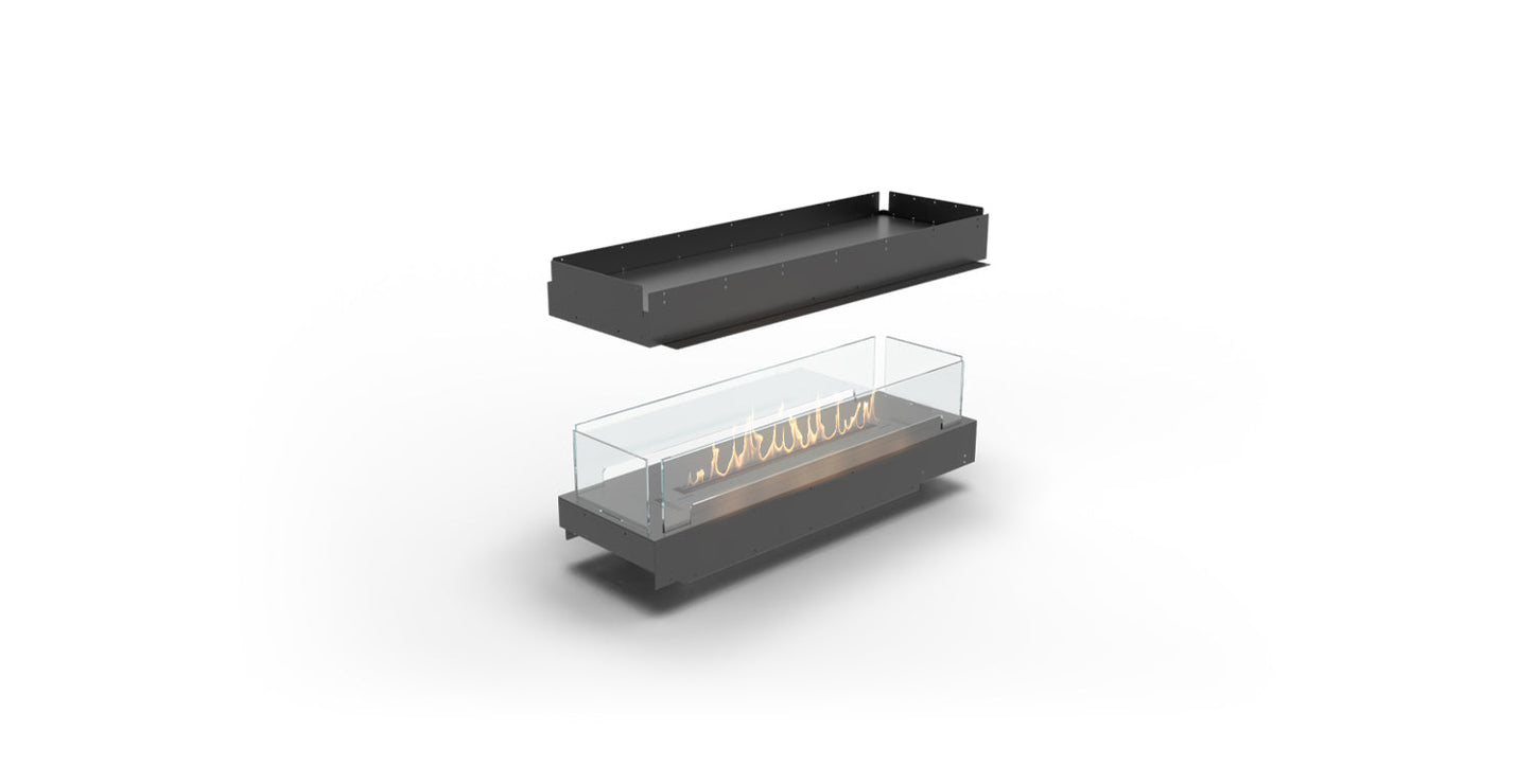 Planika Forma Bioethanol Fireplace - Forma 1200 Island with FLA 4 plus 990