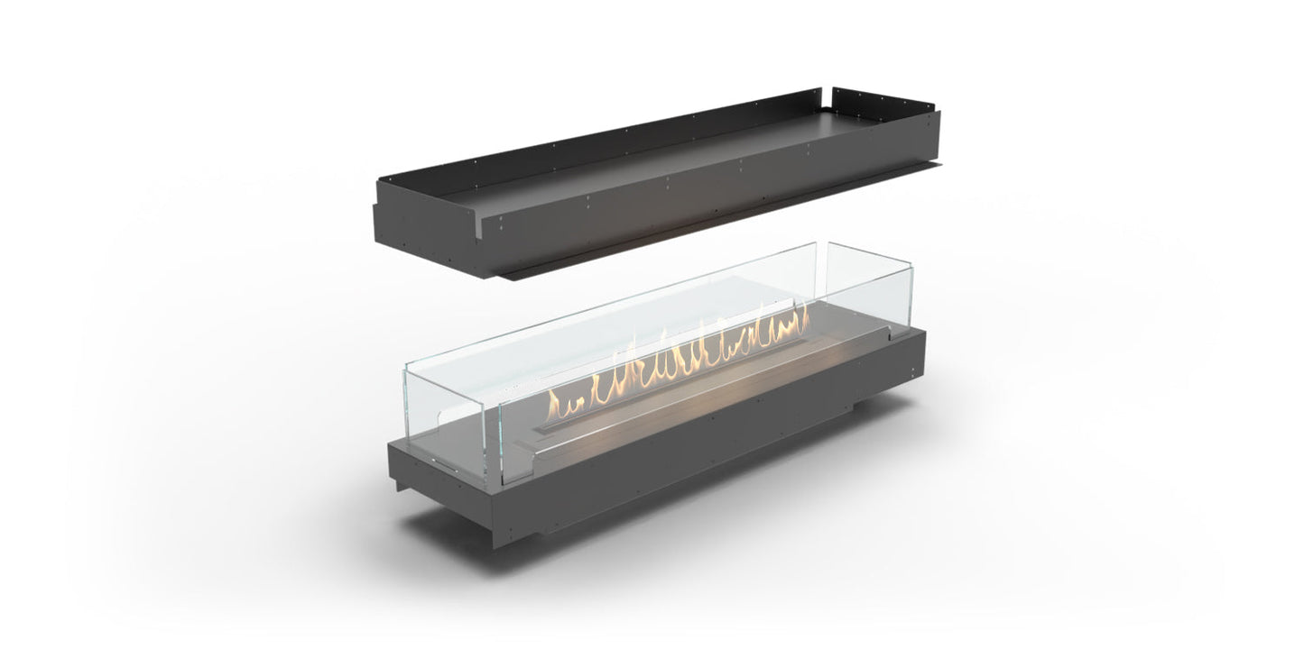 Planika Forma Bioethanol Fireplace - Forma 1500 Island with FLA 4 plus 1190
