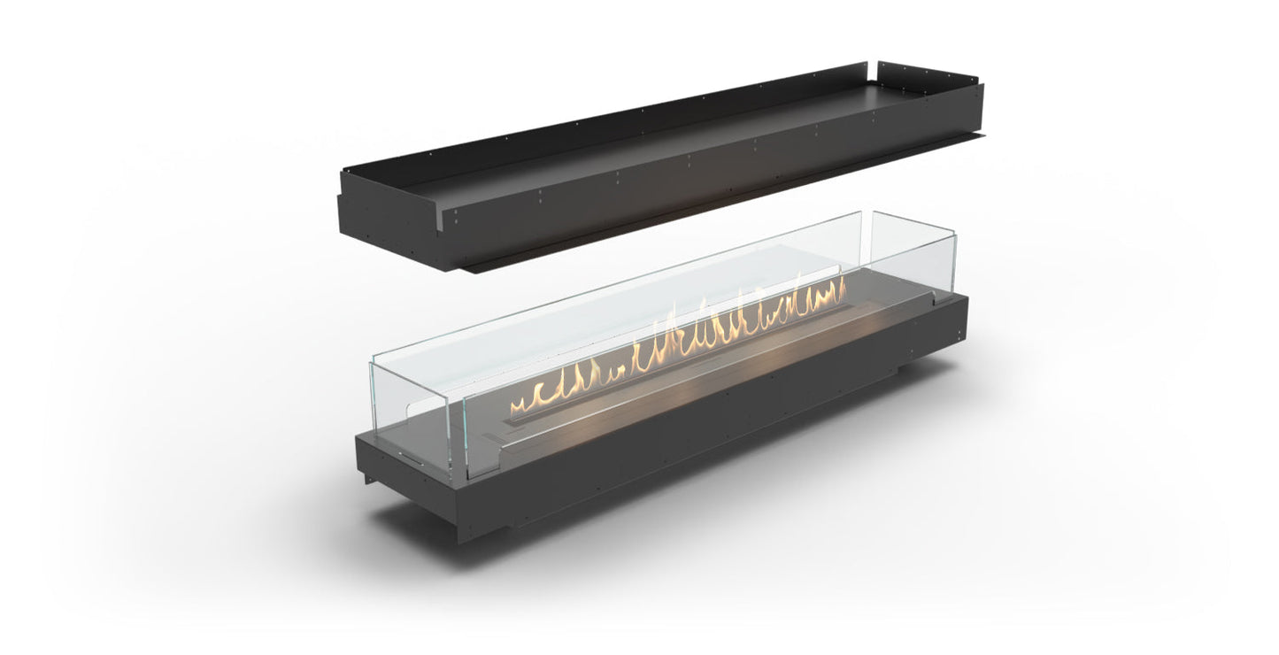 Planika Forma Bioethanol Fireplace - Forma 1800 Island with FLA 4 plus 1490