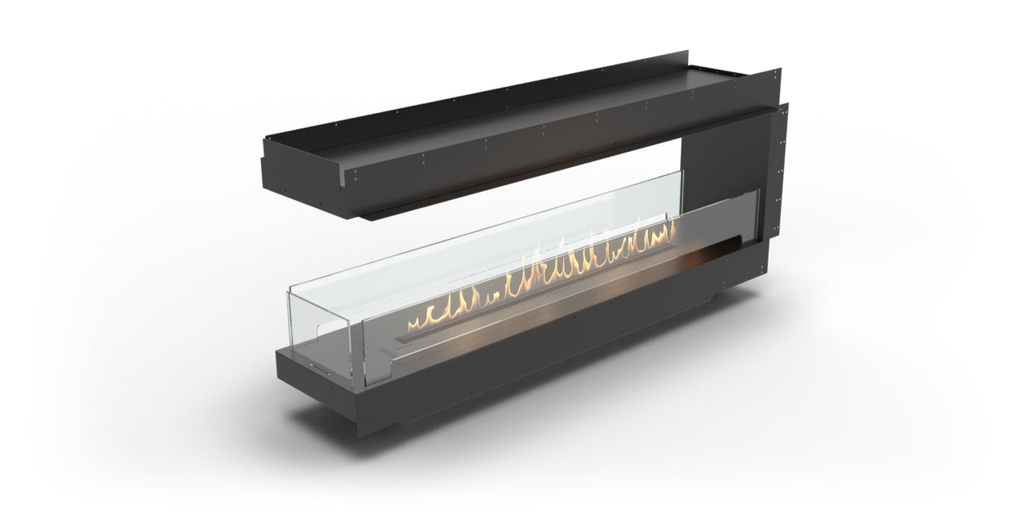 Planika Forma Bioethanol Fireplace - Forma 1800 Room Divider with FLA 4 plus 1490