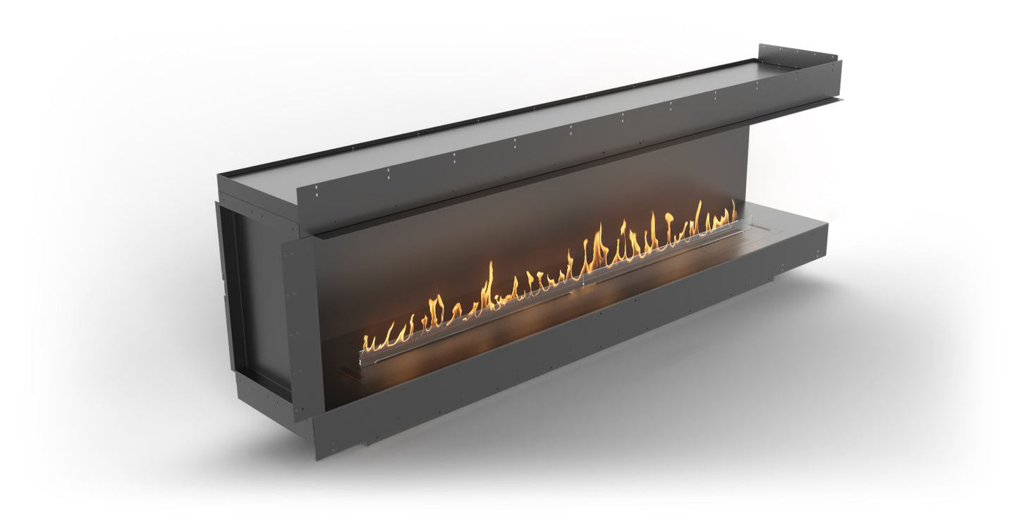 Planika Forma Bioethanol Fireplace - Forma 2300 Right Corner with FLA 4 plus 1990