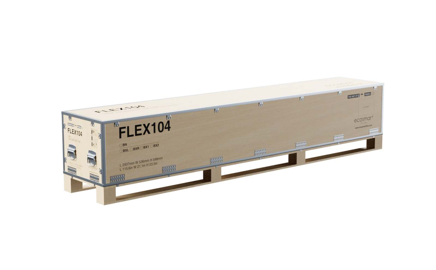 EcoSmart Flex Bioethanol Fireplace 104BN BX2 Bench Black