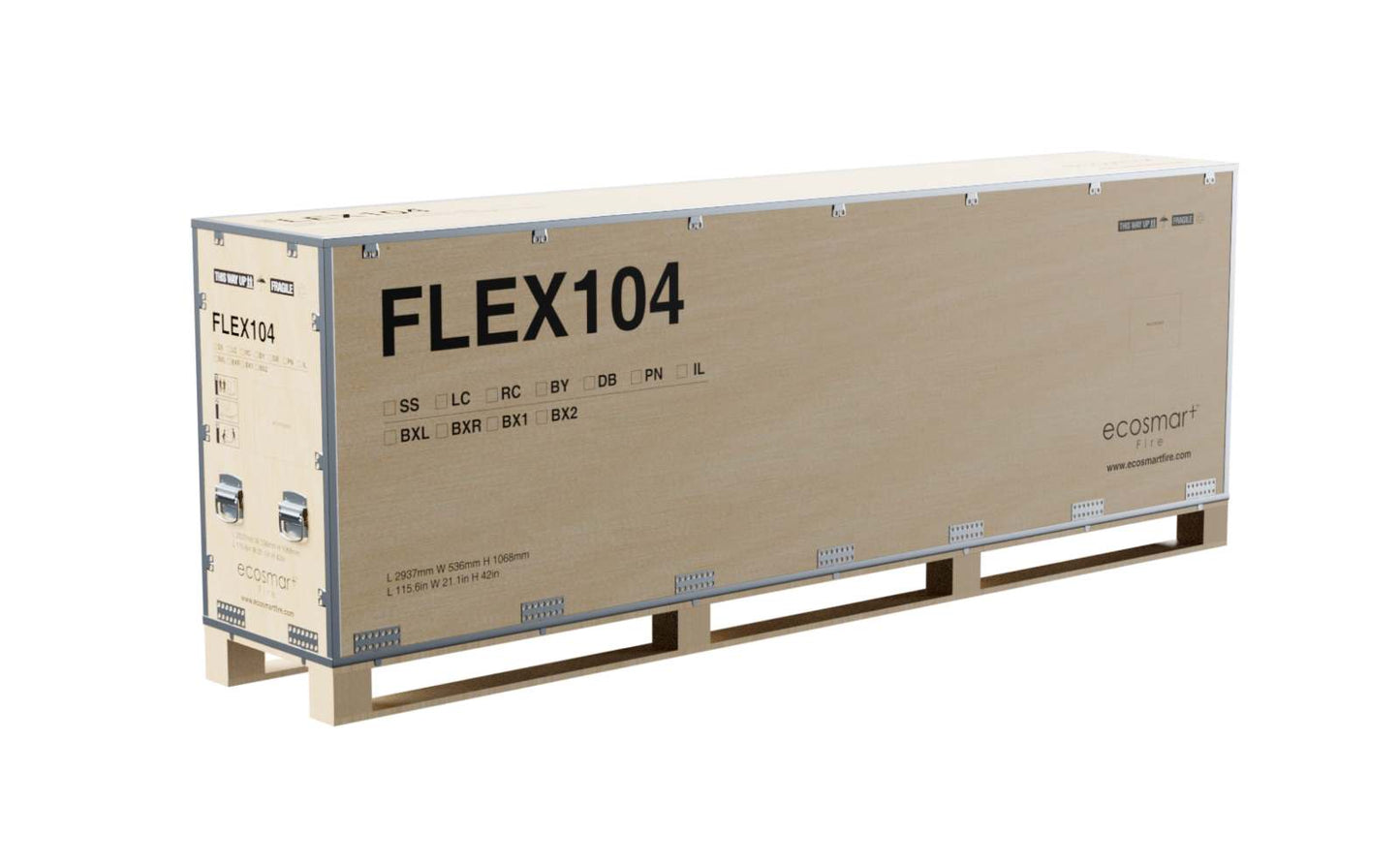 EcoSmart Flex Bioethanol Fireplace 104BY BXR Bay Black