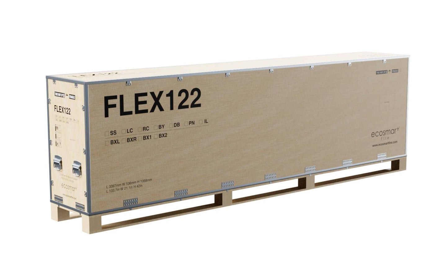 EcoSmart Flex Bioethanol Fireplace 122DB BX2 Double Sided Black