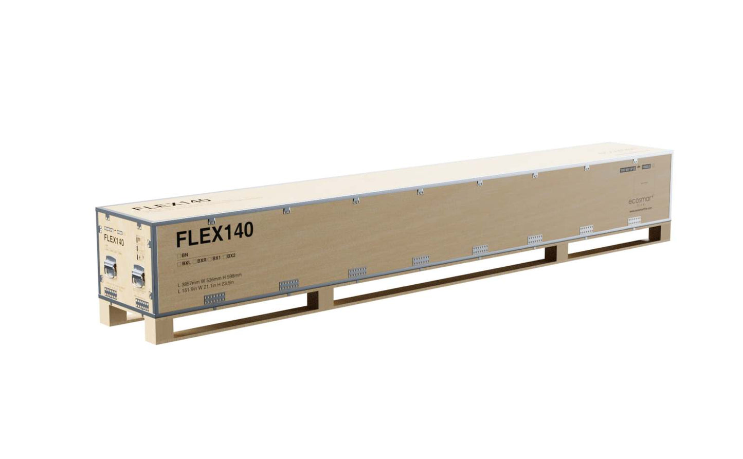 EcoSmart Flex Bioethanol Fireplace 140BN BX1 Bench Black
