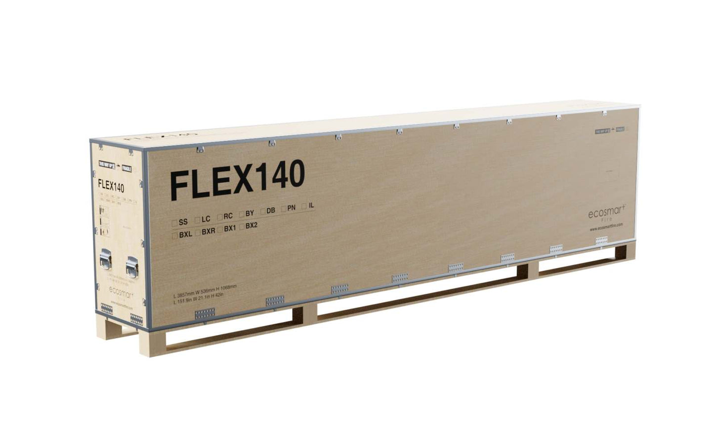 EcoSmart Flex Bioethanol Fireplace 140BY BXR Bay Black