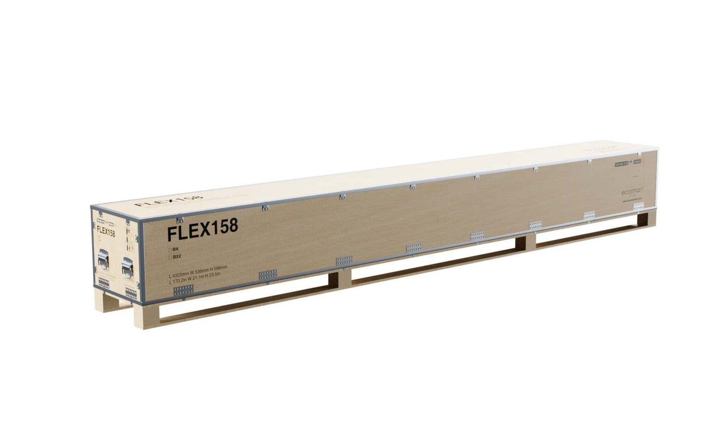 EcoSmart Flex Bioethanol Fireplace 158BN BX2 Bench Black