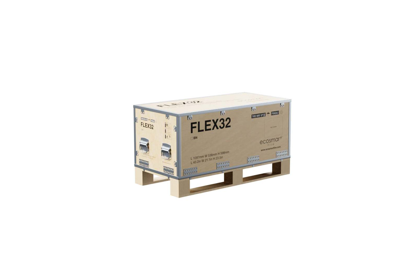 EcoSmart Flex Bioethanol Fireplace 32BN Bench Black