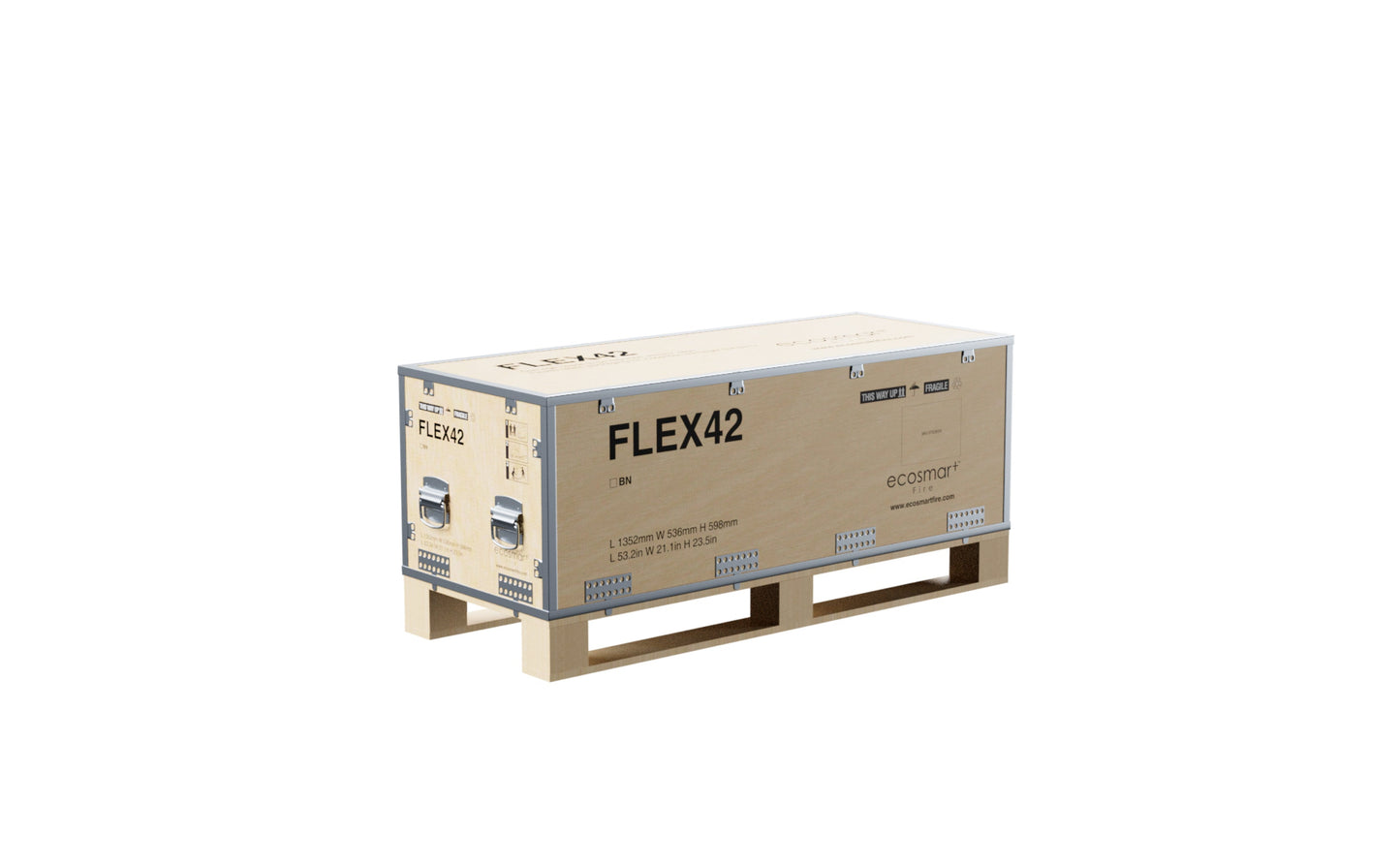 EcoSmart Flex Bioethanol Fireplace 42BN Bench Black