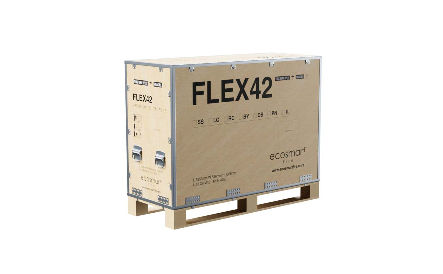 EcoSmart Flex Bioethanol Fireplace 42DB Double Sided Black