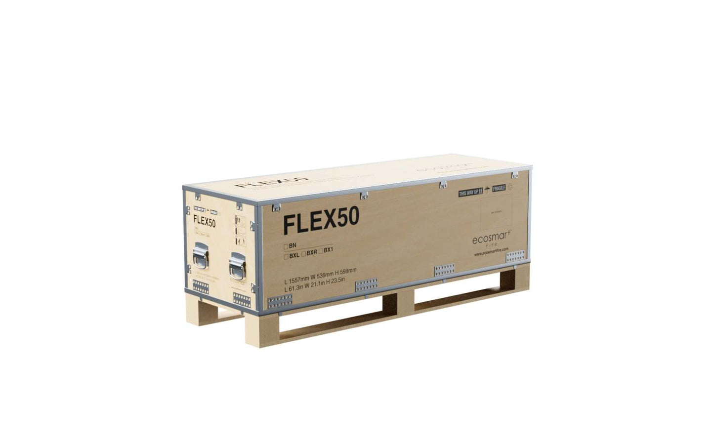 EcoSmart Flex Bioethanol Fireplace 50BN Bench Black