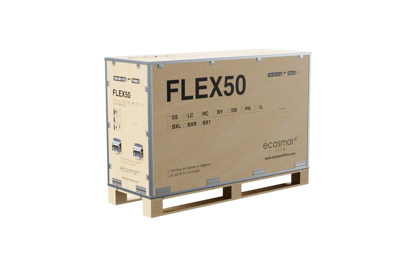 EcoSmart Flex Bioethanol Fireplace 50BY BXR Bay Black