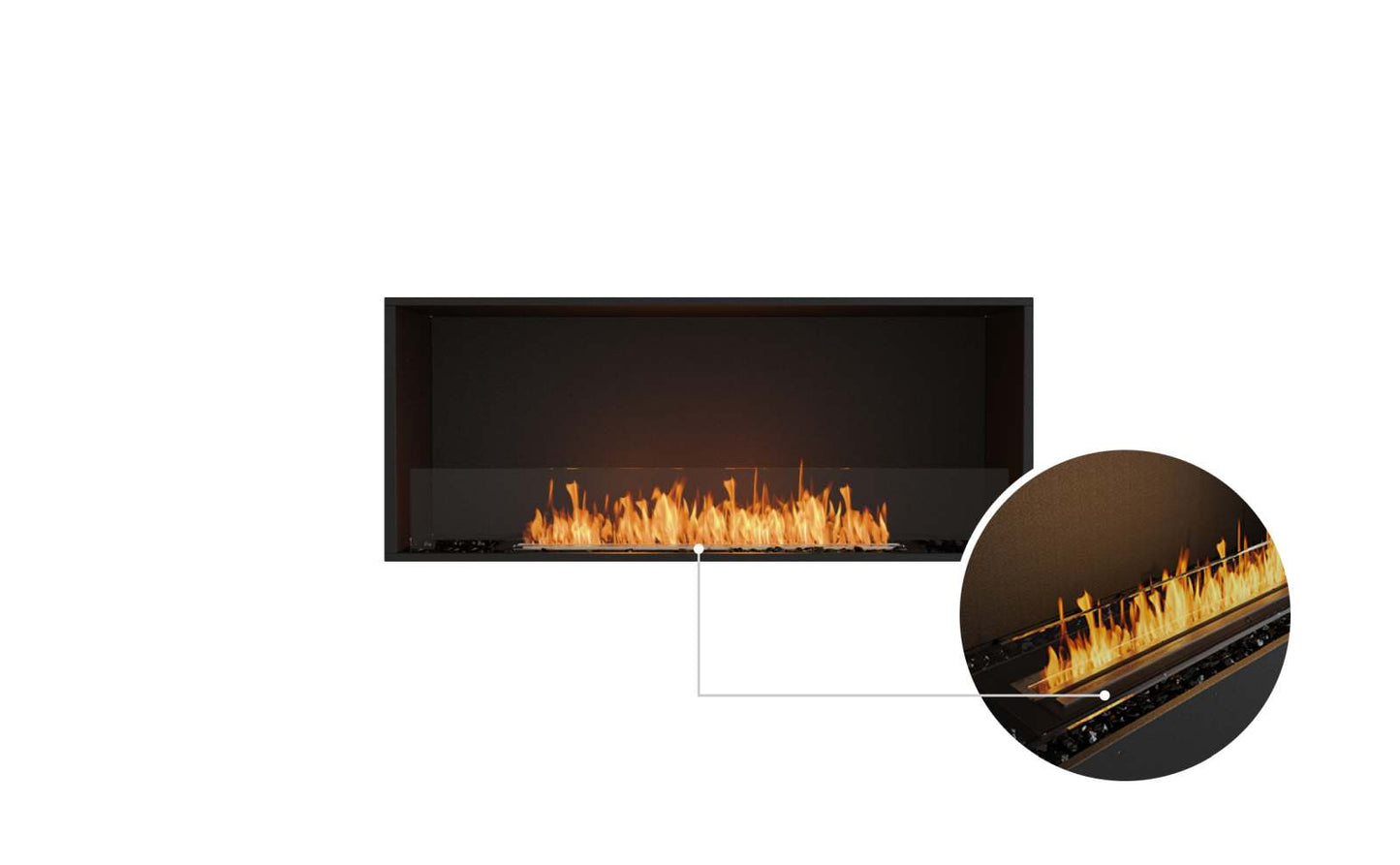 EcoSmart Flex Bioethanol Fireplace 50SS Single Sided Black