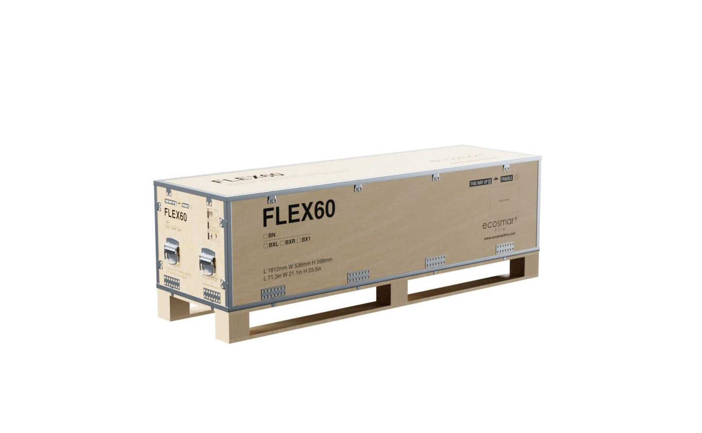 EcoSmart Flex Bioethanol Fireplace 60BN BX1 Bench Black
