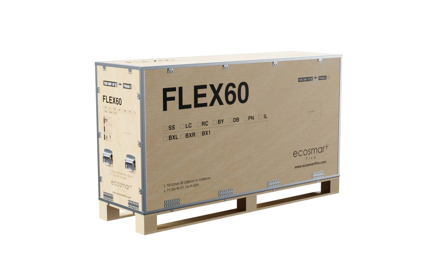 EcoSmart Flex Bioethanol Fireplace 60BY BXR Bay Black