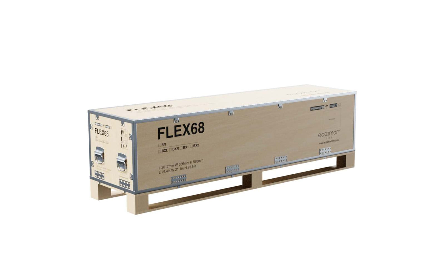 EcoSmart Flex Bioethanol Fireplace 68BN BX1 Bench Black