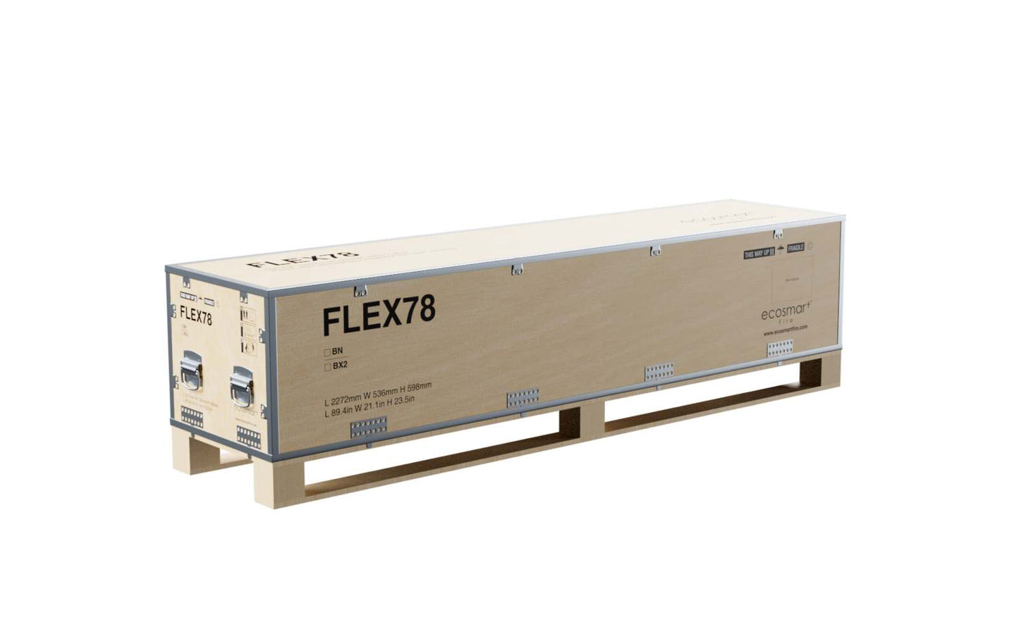 EcoSmart Flex Bioethanol Fireplace 78BN BX2 Bench Black