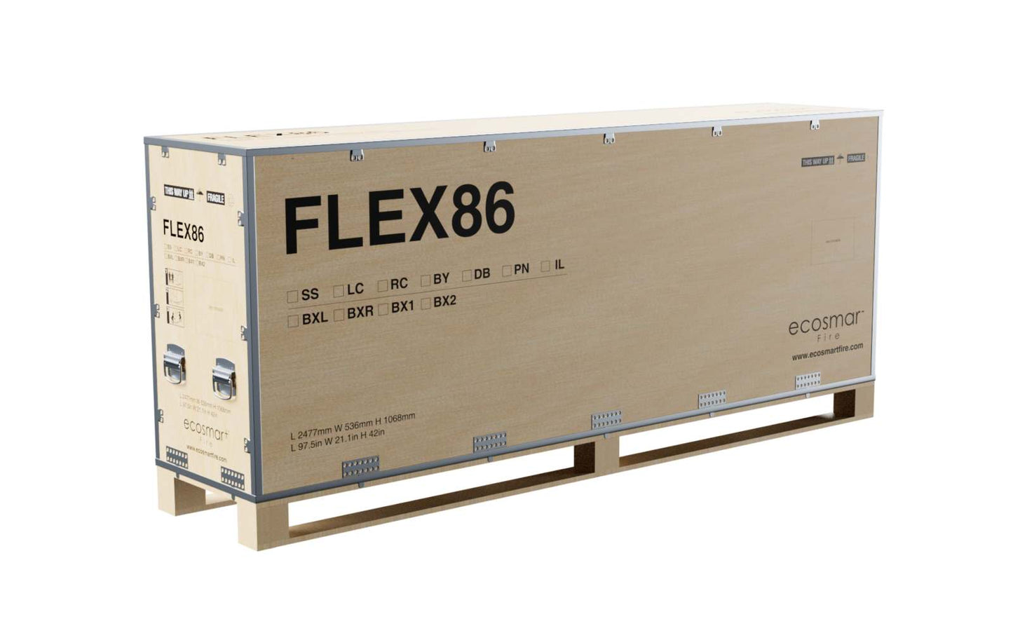 EcoSmart Flex Bioethanol Fireplace 86BY BXR Bay Black