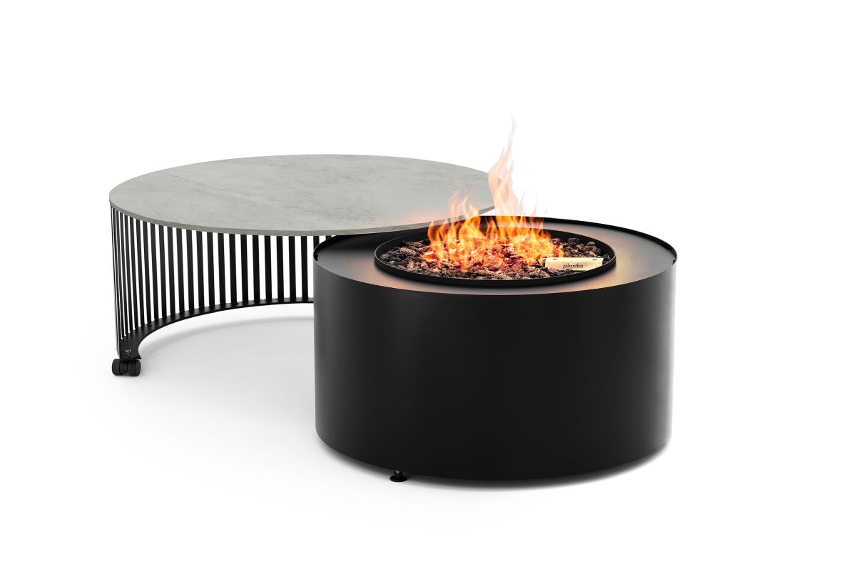 Planika Pivot Table Kovik Outdoor Gas Fireplace Firetable