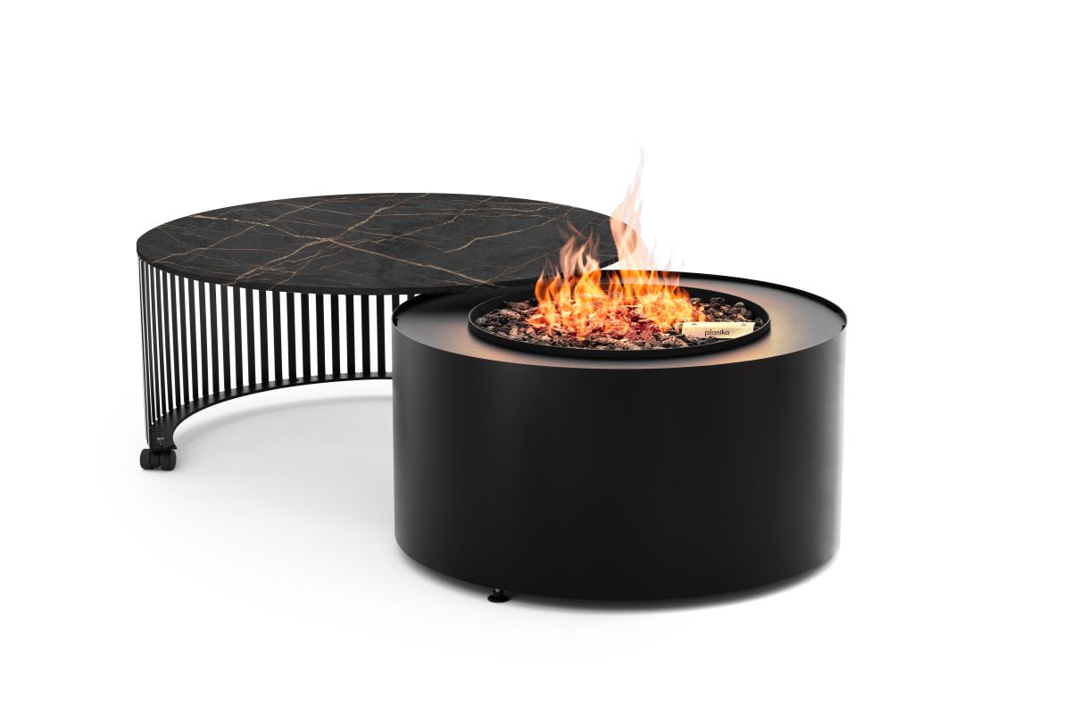 Planika Pivot Table Laurent Outdoor Gas Fireplace Firetable