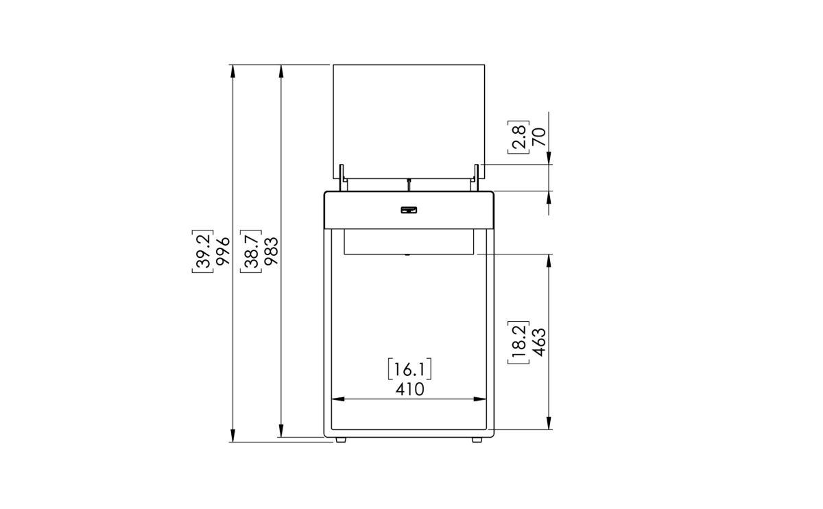 EcoSmart Fire Bioethanol Free Standing Pop 8T