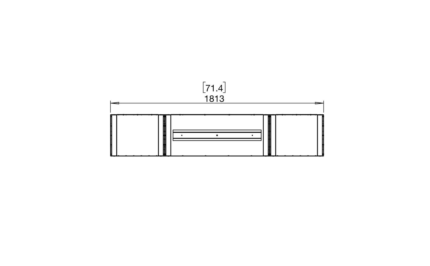 EcoSmart Flex Bioethanol Fireplace 68IL BX2 Island Black