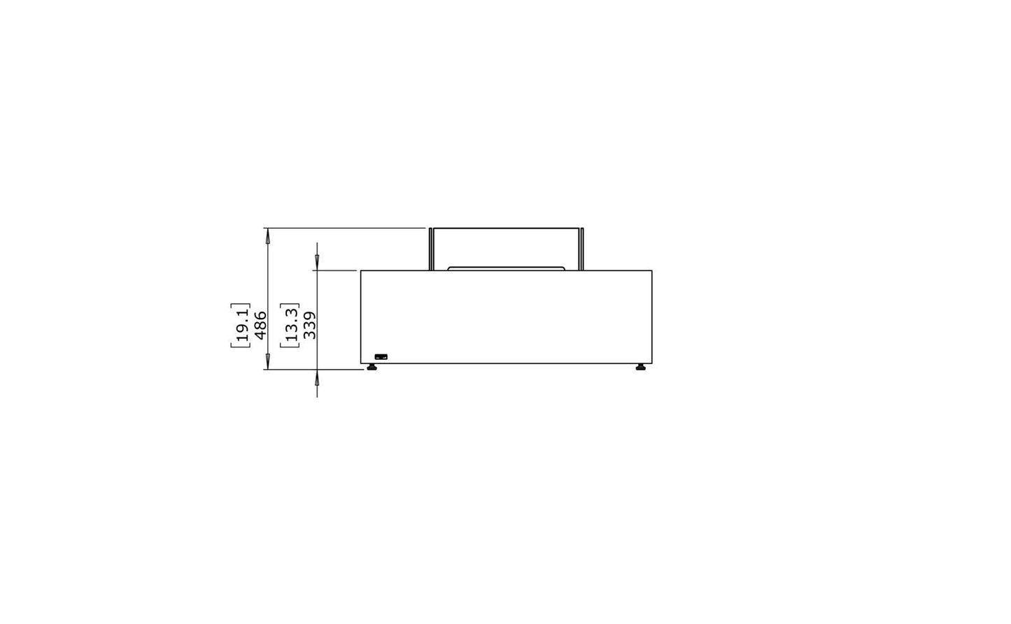 EcoSmart Fire Base 40 Bioethanol Fire Pit Table Graphite