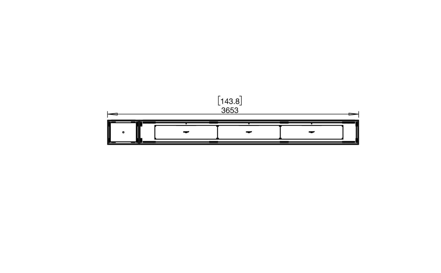EcoSmart Flex Bioethanol Fireplace 140BN BX1 Bench Black