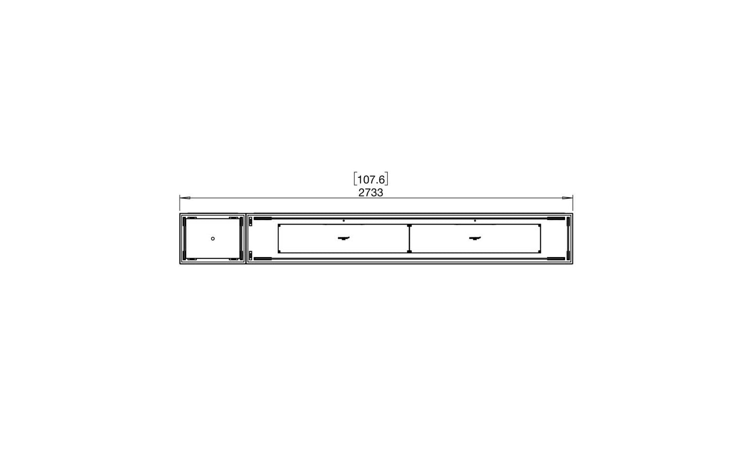 EcoSmart Flex Bioethanol Fireplace 104BN BX1 Bench Black
