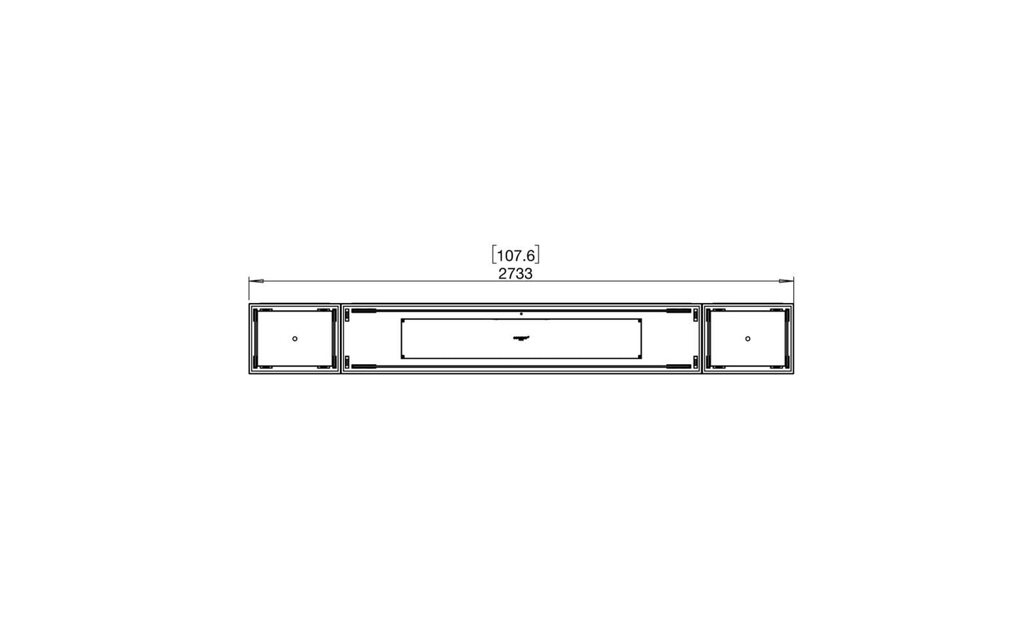 EcoSmart Flex Bioethanol Fireplace 104BN BX2 Bench Black