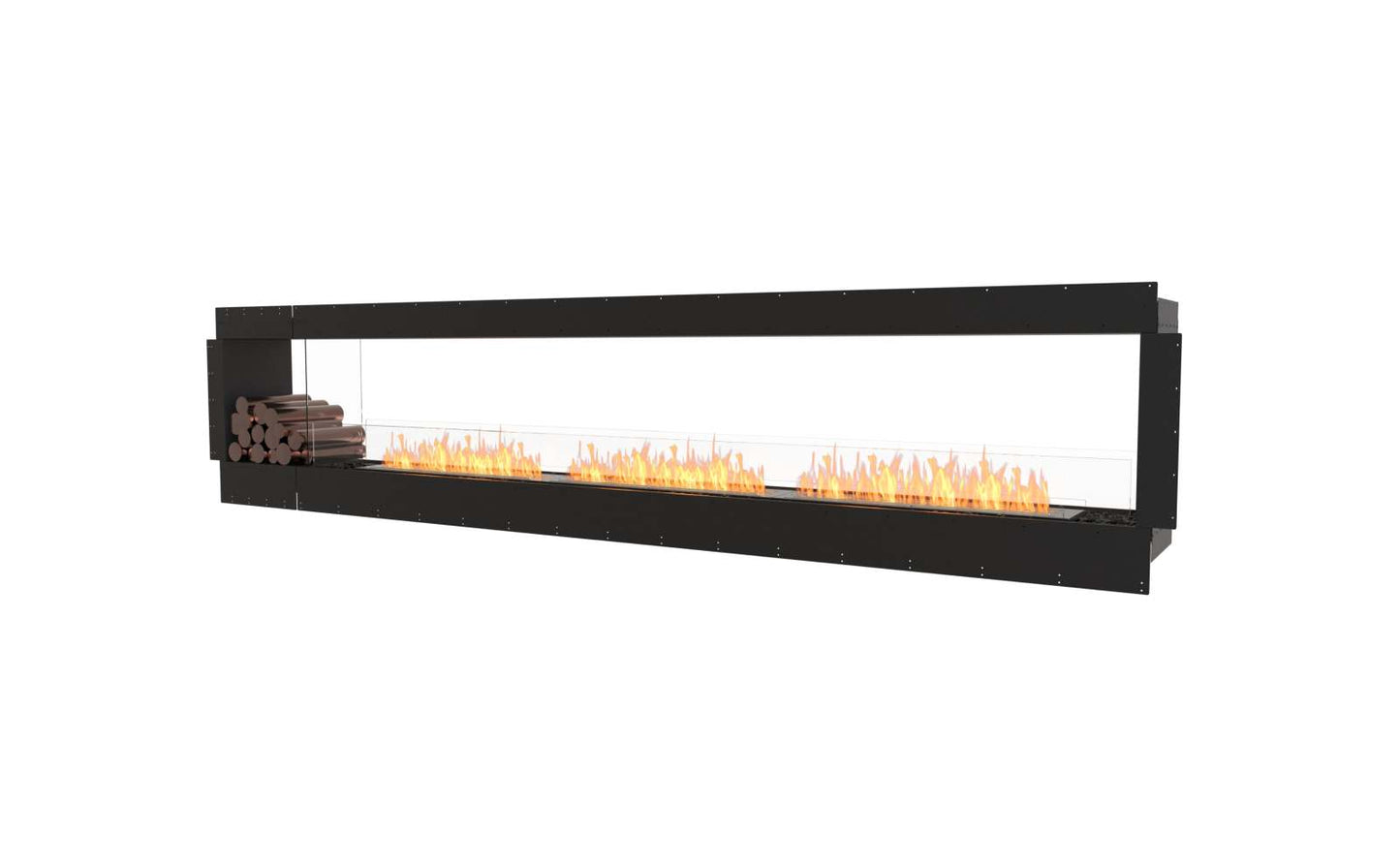 EcoSmart Flex Bioethanol Fireplace 140DB BX1 Double Sided Black