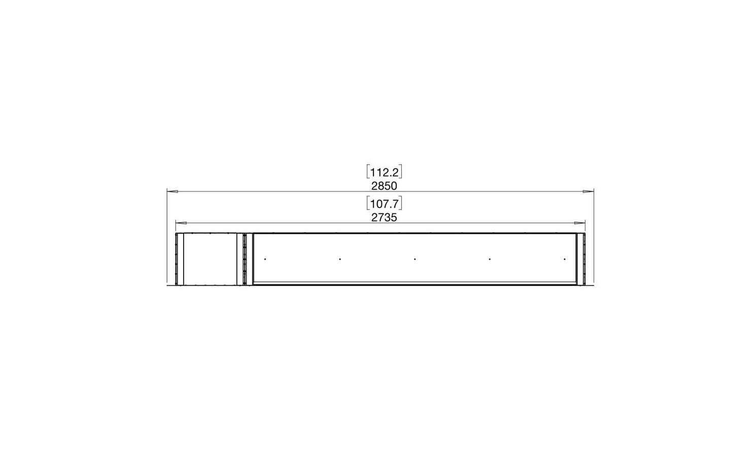 EcoSmart Flex Bioethanol Fireplace 104DB BX1 Double Sided Black