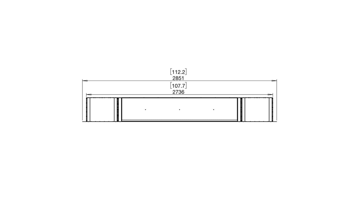 EcoSmart Flex Bioethanol Fireplace 104DB BX2 Double Sided Black