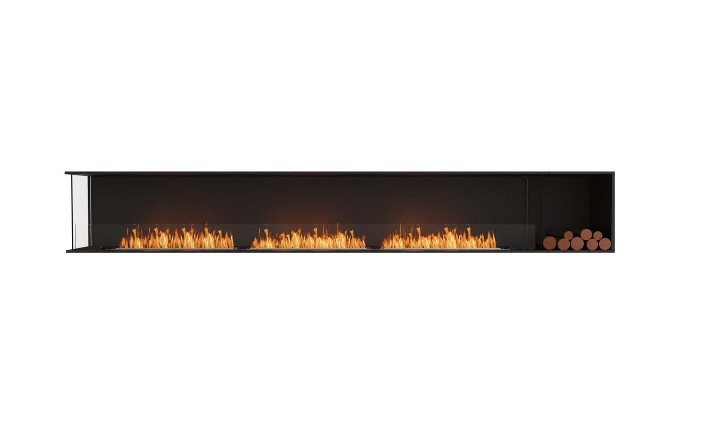 EcoSmart Flex Bioethanol Fireplace 140LC BXR Left Corner Black