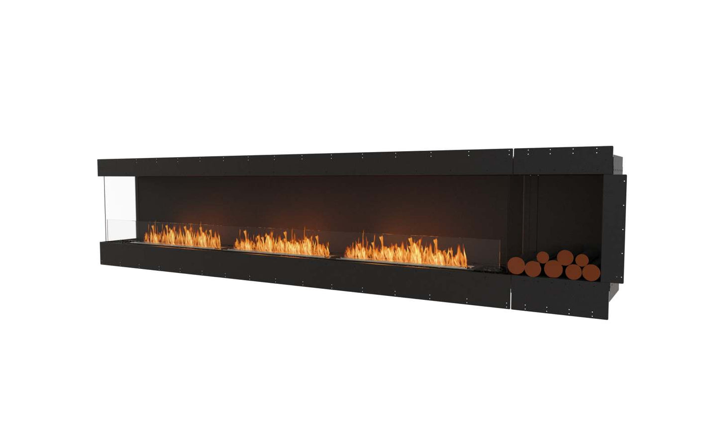 EcoSmart Flex Bioethanol Fireplace 140LC BXR Left Corner Black