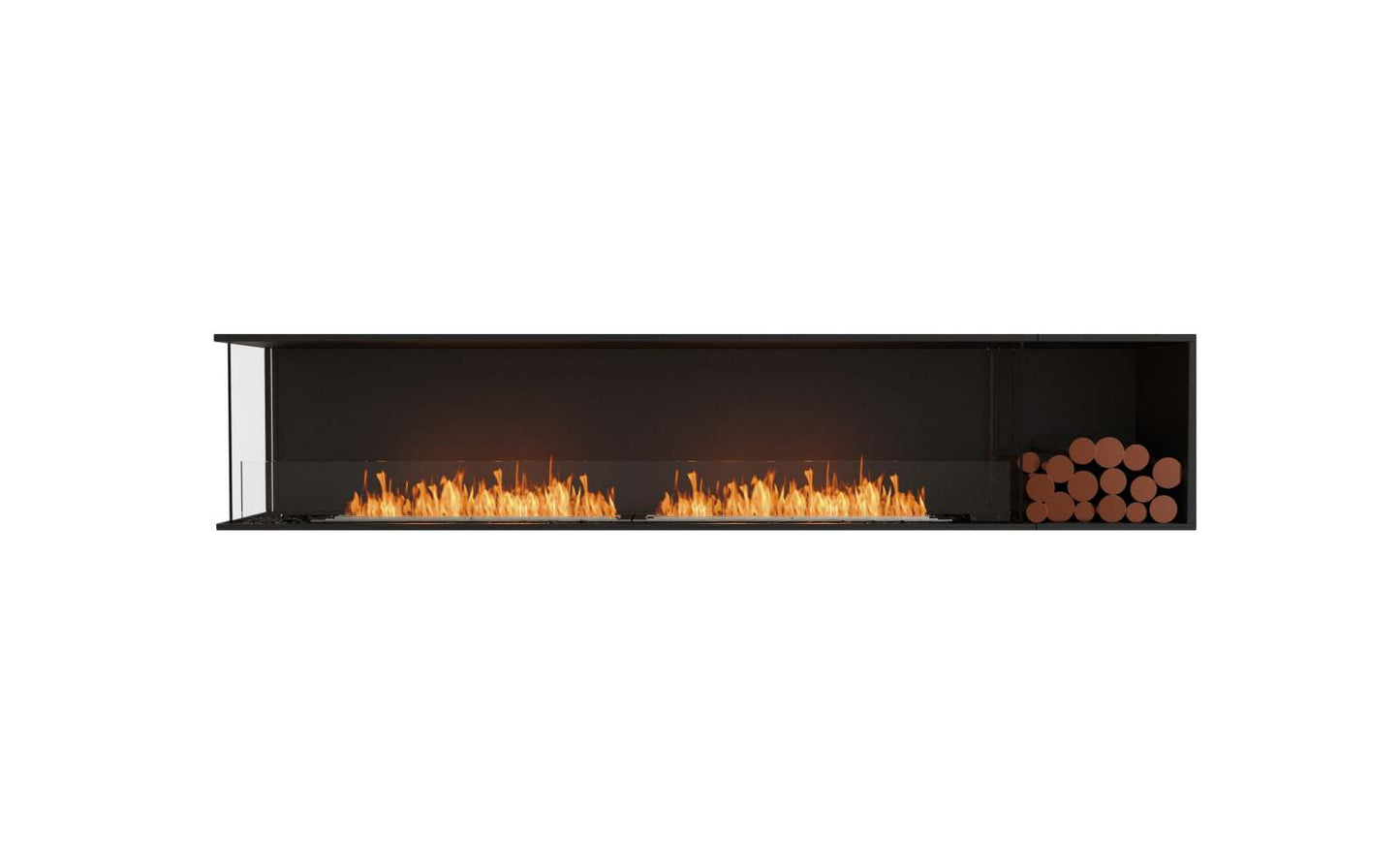 EcoSmart Flex Bioethanol Fireplace 104LC BXR Left Corner Black
