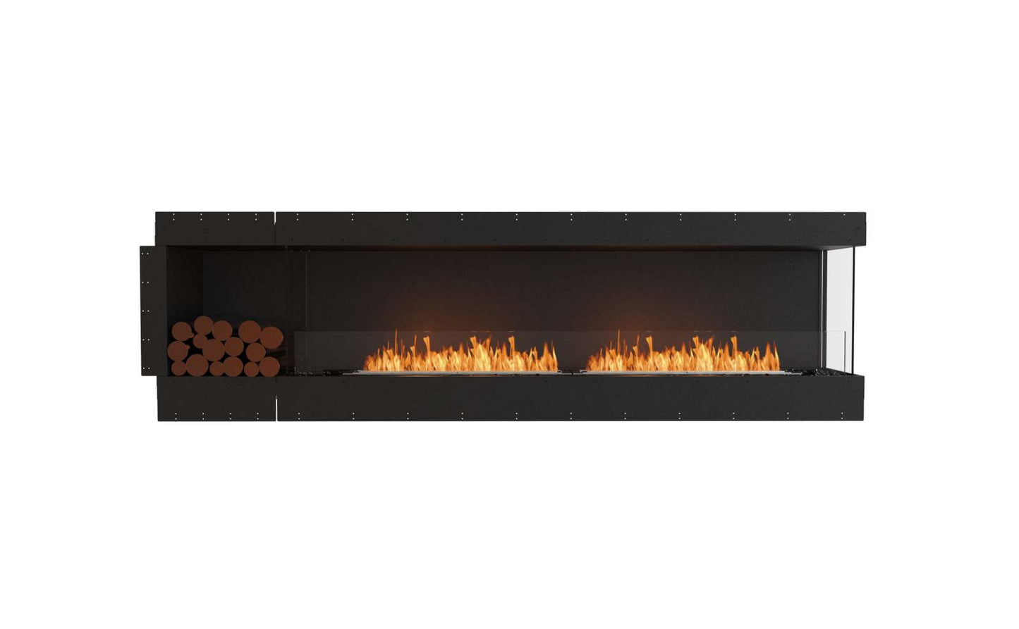 EcoSmart Flex Bioethanol Fireplace 104RC BXL Right Corner Black