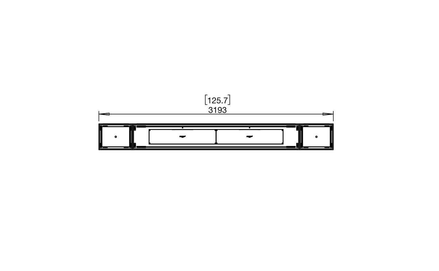 EcoSmart Flex Bioethanol Fireplace 122BN BX2 Bench Black