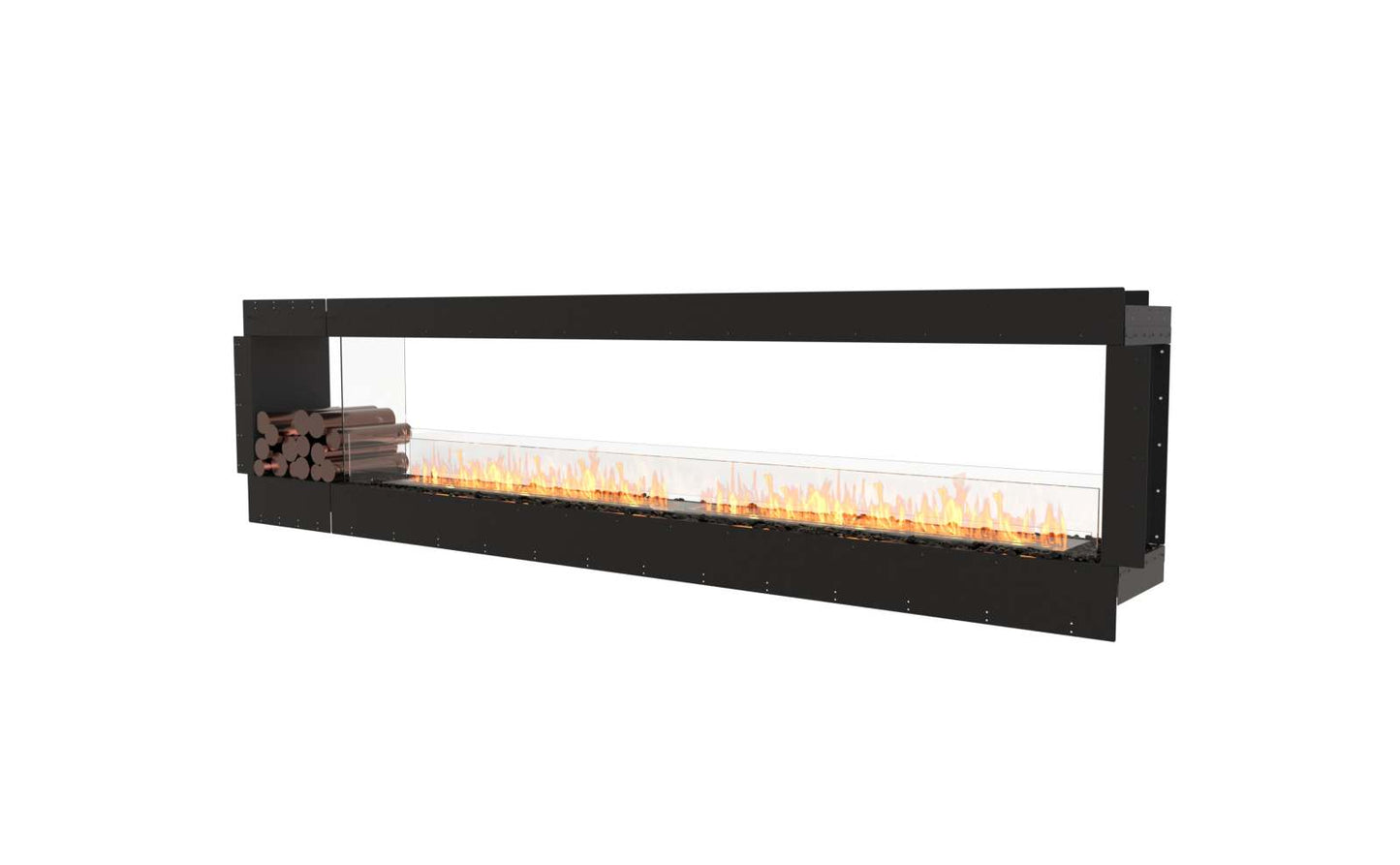EcoSmart Flex Bioethanol Fireplace 122DB BX1 Double Sided Black