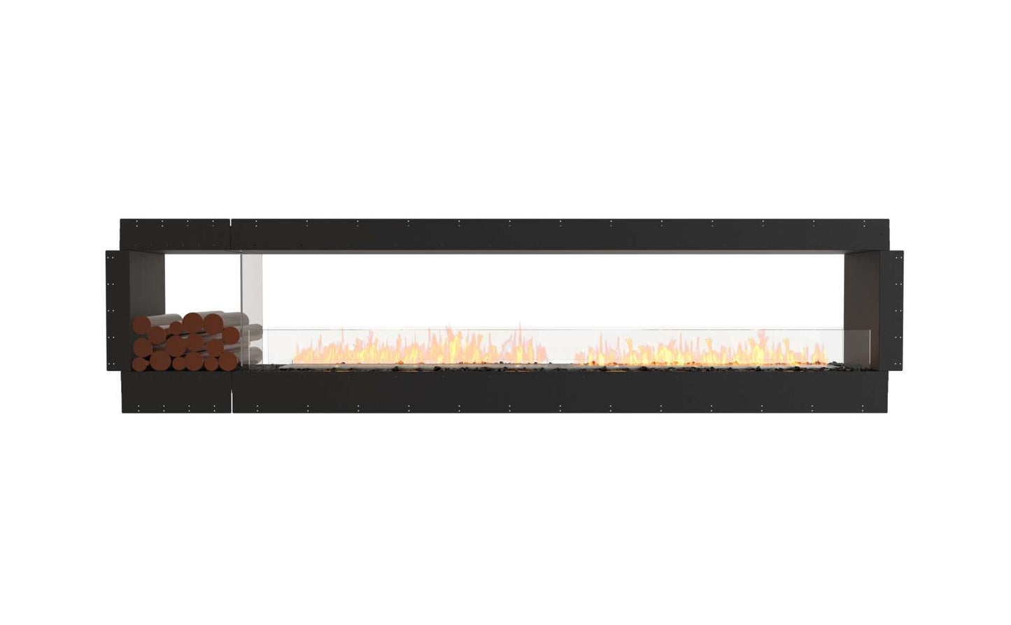 EcoSmart Flex Bioethanol Fireplace 122DB BX1 Double Sided Black