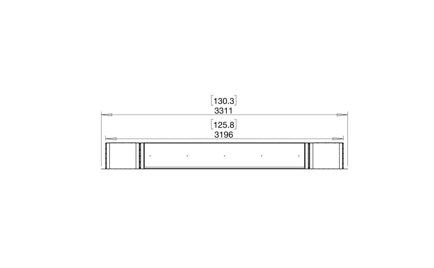 EcoSmart Flex Bioethanol Fireplace 122DB BX2 Double Sided Black