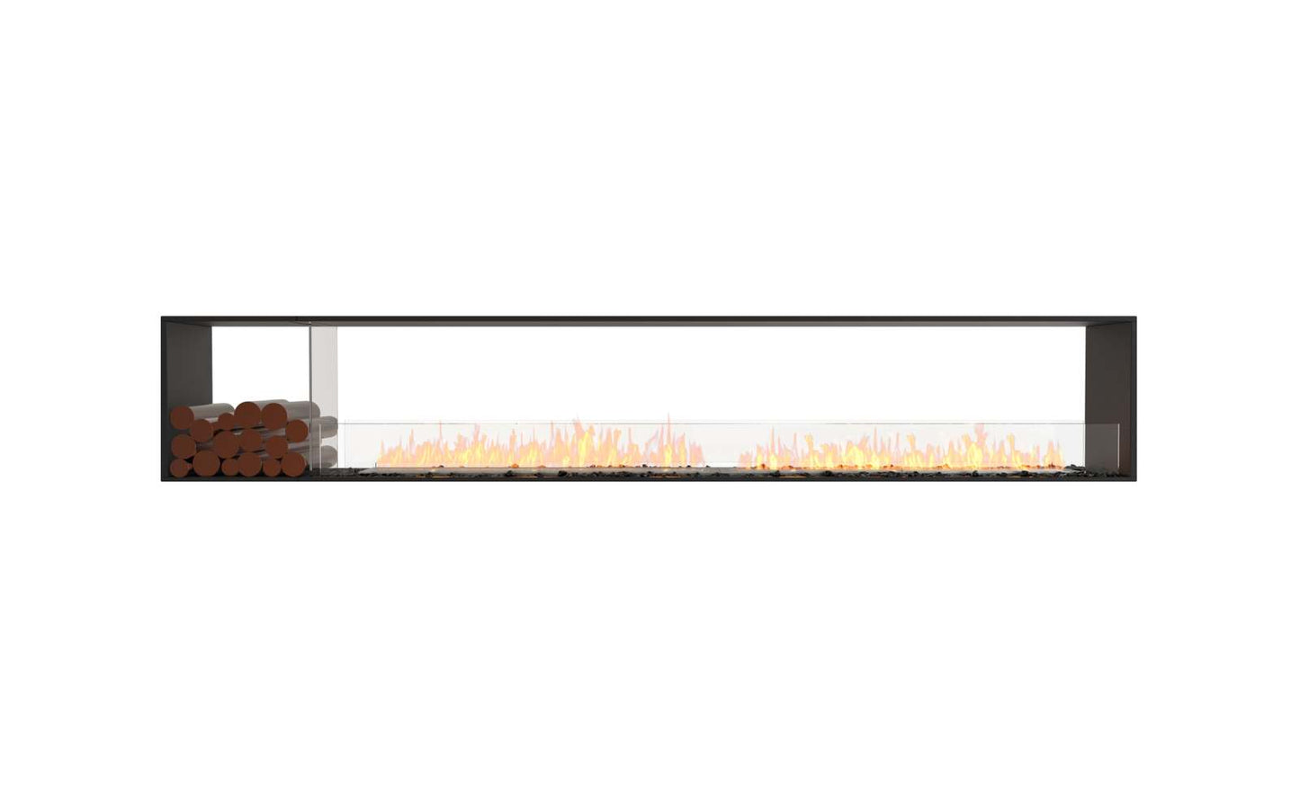 EcoSmart Flex Bioethanol Fireplace 122DB BX1 Double Sided Black