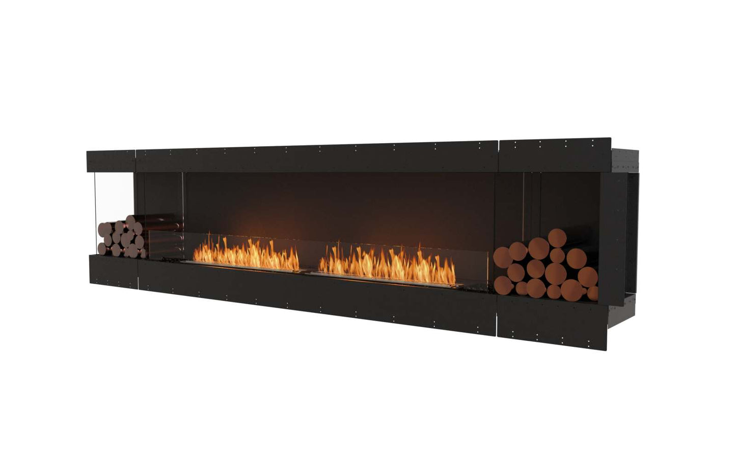 EcoSmart Flex Bioethanol Fireplace 122LC BX2 Left Corner Black