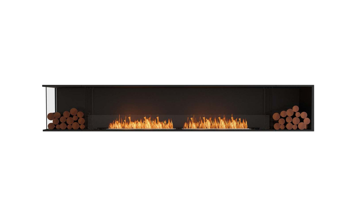 EcoSmart Flex Bioethanol Fireplace 122LC BX2 Left Corner Black